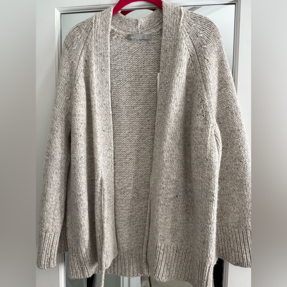 Vince Wool Cashmere Blend Cozy Open-Front Women's Cardigan Sweater